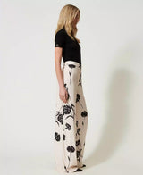 Calças Palazzo Floral Twin-Set