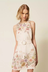Vestido Linho Floral Twin-Set
