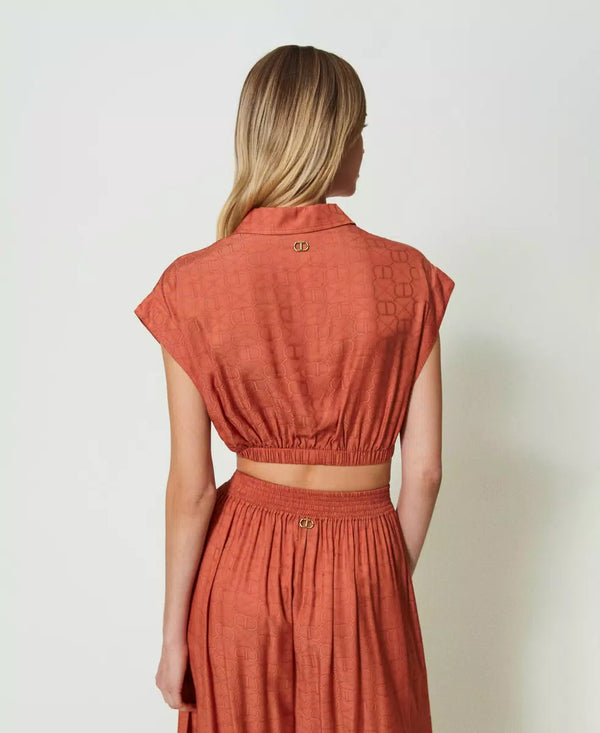 Blusa Cropped Twin-Set