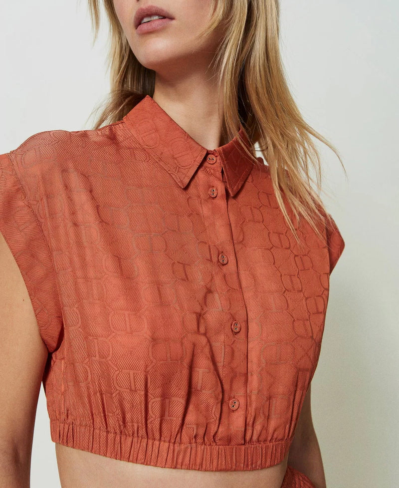 Blusa Cropped Twin-Set