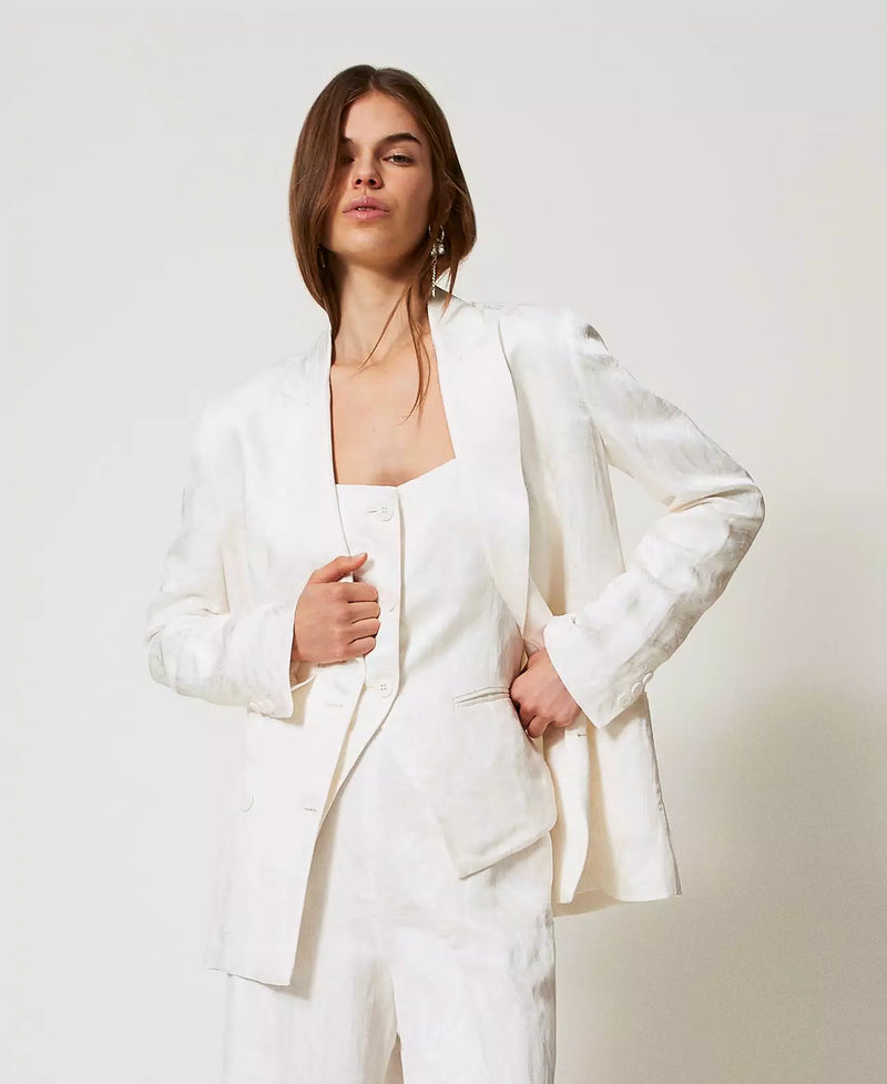 Blazer Cetim Twin-Set