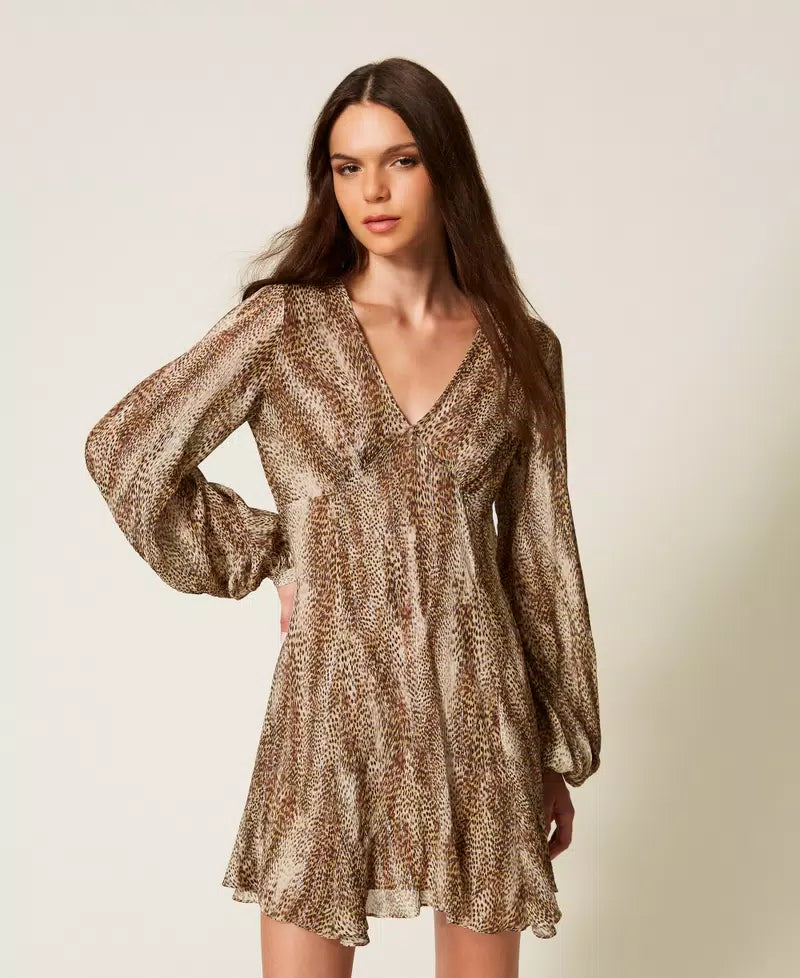 Vestido Animal Print Twin-Set
