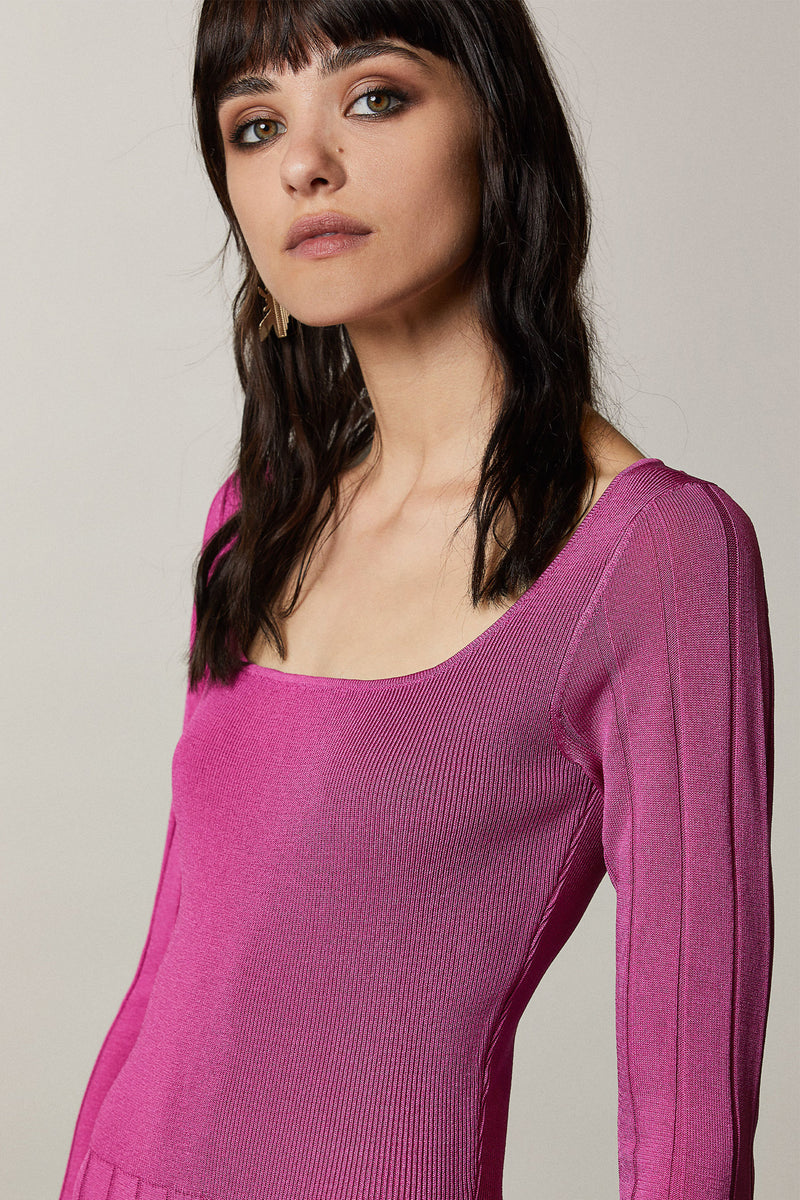 Vestido Malha Canelada Patrizia Pepe