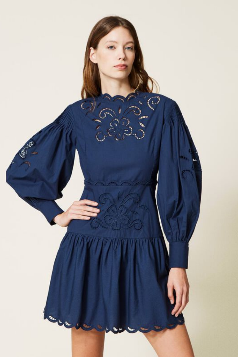 Vestido Algodão Bordado Twin-Set